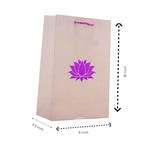 Lotus Printed Paper Bag, Size 8x10 Inches, Set of 5