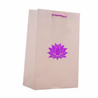 Lotus Printed Paper Bag, 6x9 Inches, Set of 10