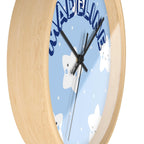 Customizable children's room name wall clock by Printify