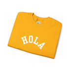 HOLA embroidered collegiate font Crewneck Sweatshirt - Gift for Spanish speakers