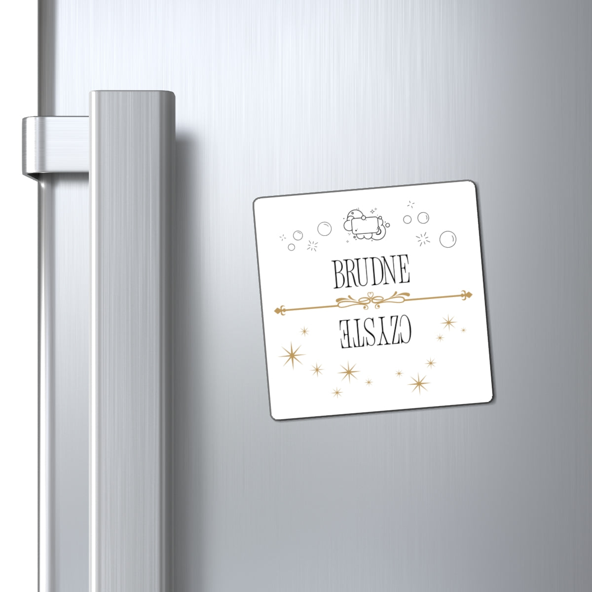 Czyste Brudne Dishwasher Magnet for Polish homes, Polish Dirty Clean Indicator