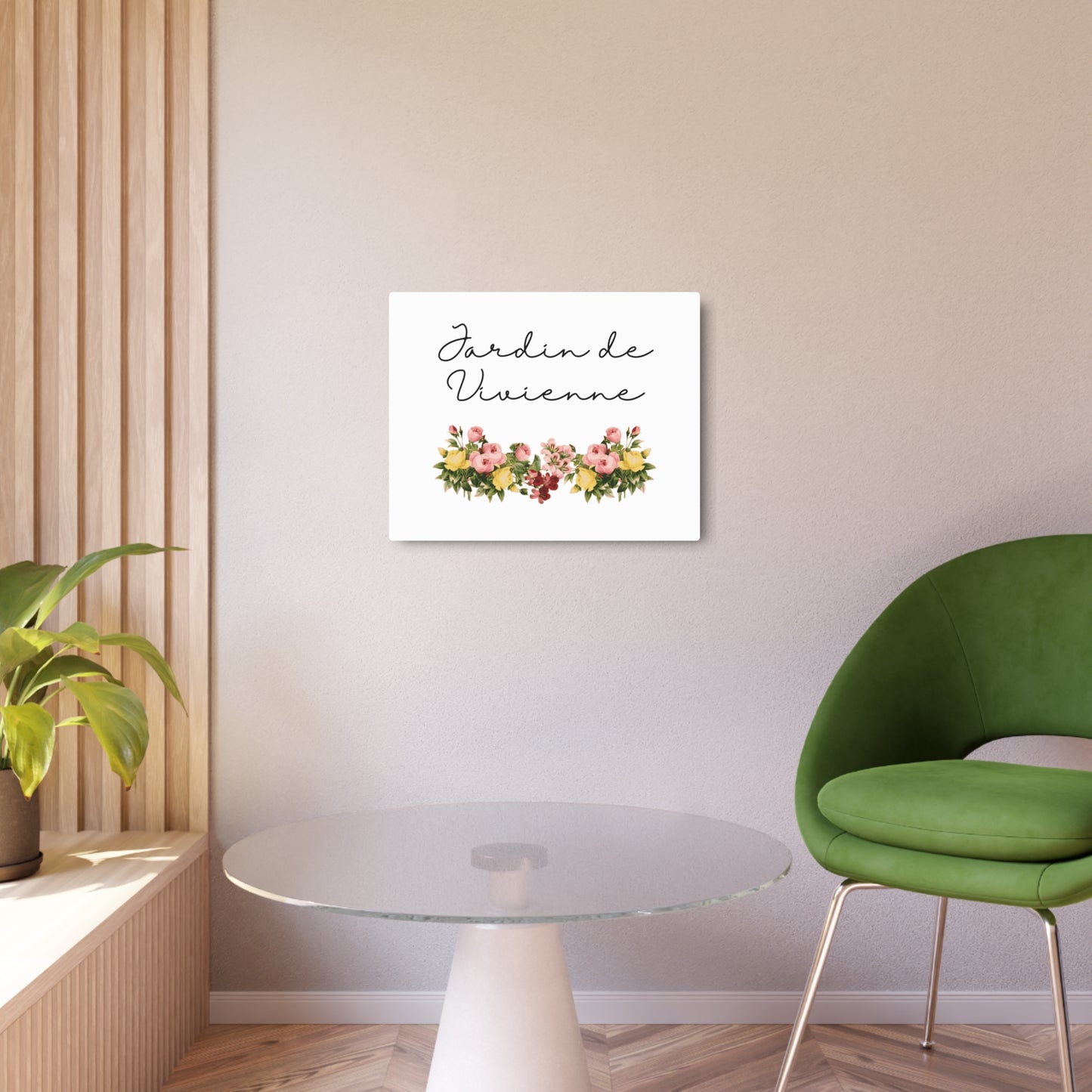 Panneau d'art en métal personnalisé Jardin de (nom personnalisé) pour jardin
