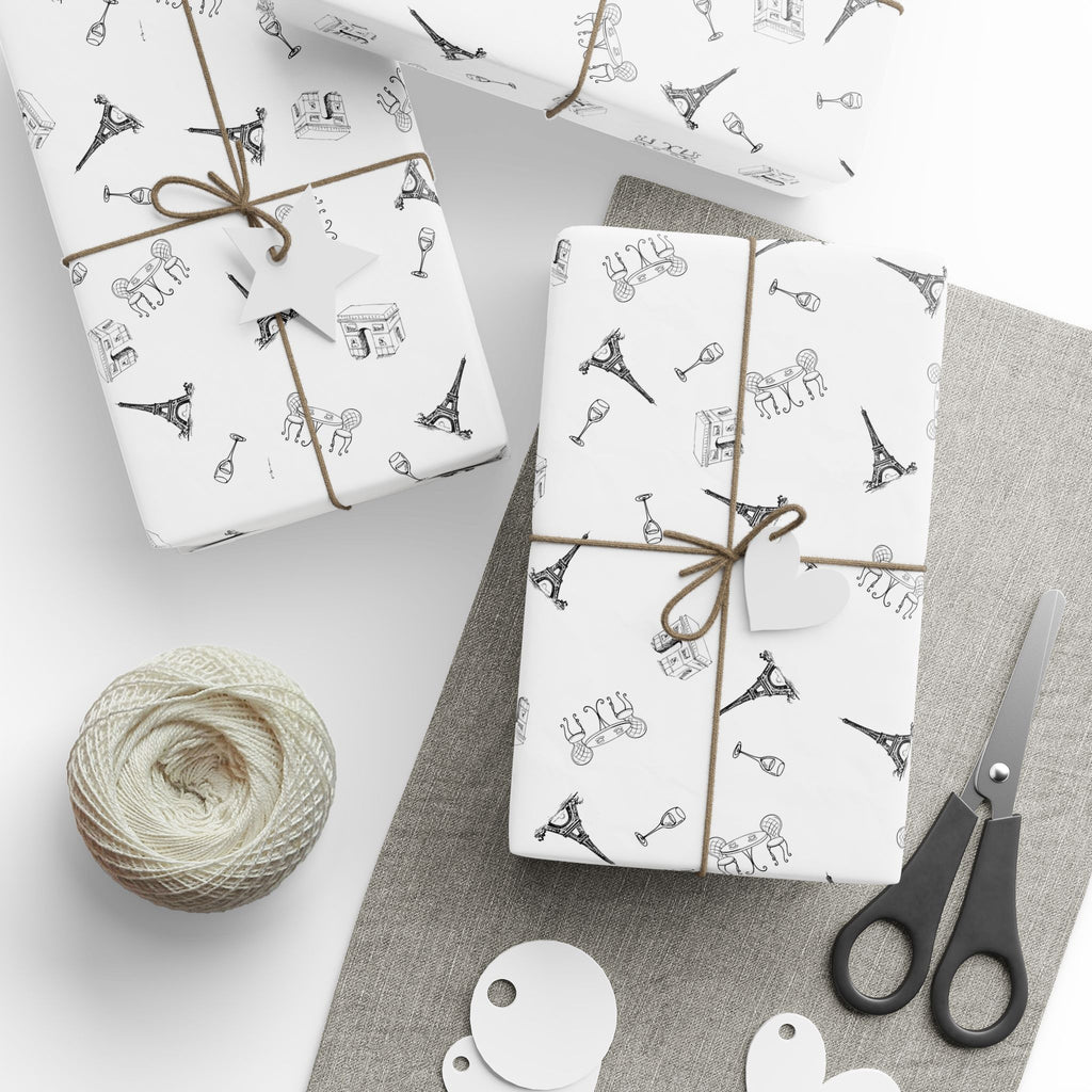 France and Paris themed Wrapping Paper