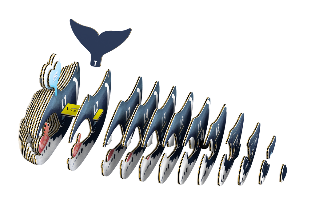 EUGY Bowhead Whale 3D Puzzle