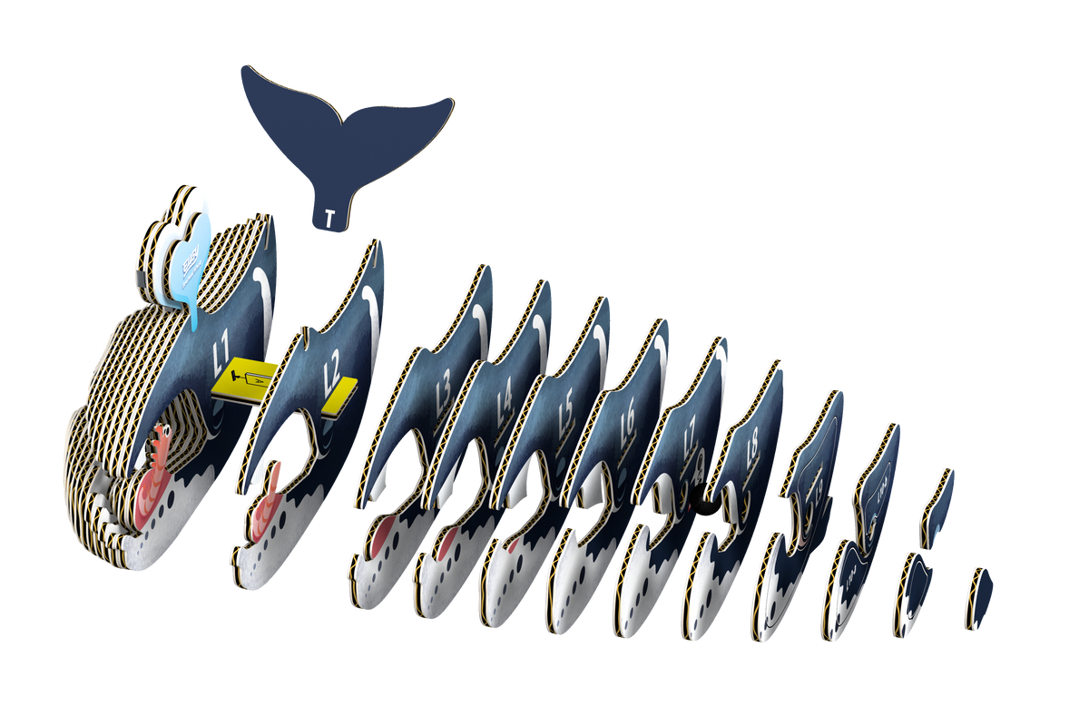 EUGY Bowhead Whale 3D Puzzle