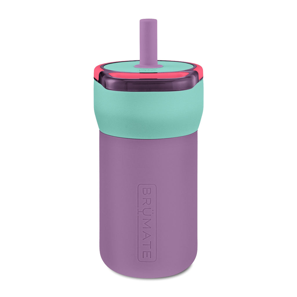 Customized engraved French Kids' name and adjectives Leakproof Straw Tumbler – Personalized Engraved 12oz Spill‑Proof Cup with pixelated font