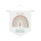 La vida es bella Spanish Rainbow Pennant Wall Art, Positive Affirmation Decor, Children's Room Wall Hanging, Gift for Spanish speakers