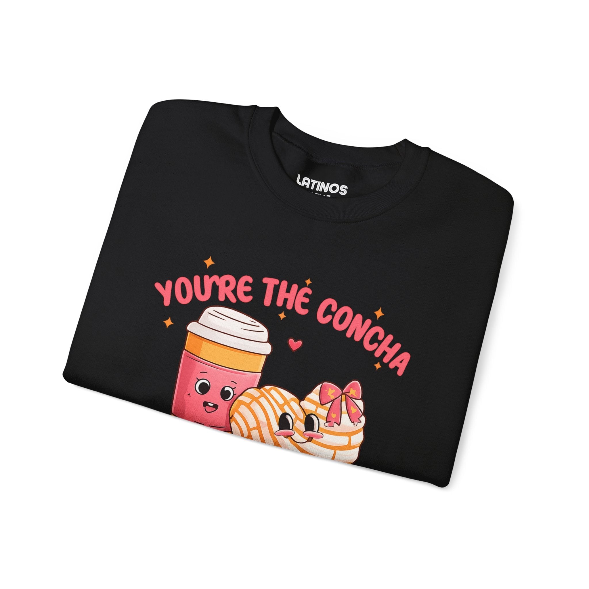 You're The Concha to My Cafecito Funny Pan Dulce Latino Valentine's Day Comfy Crewneck Sweater | Viva Mexico | 3 Colors