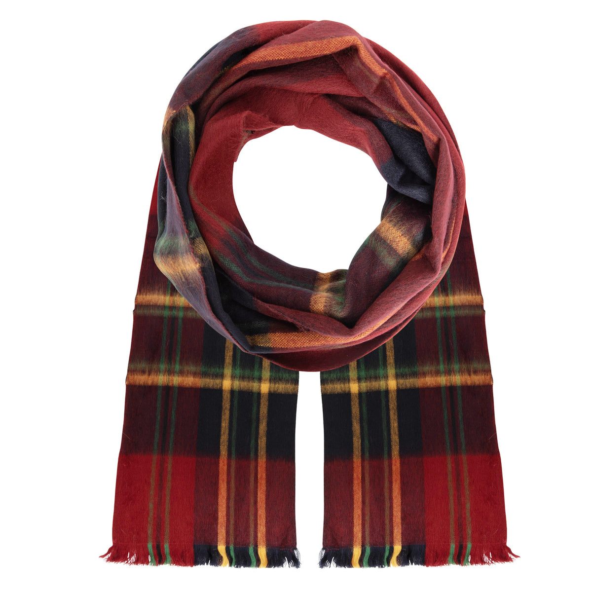 Alpaca Scarf (Burgundy Plaid)