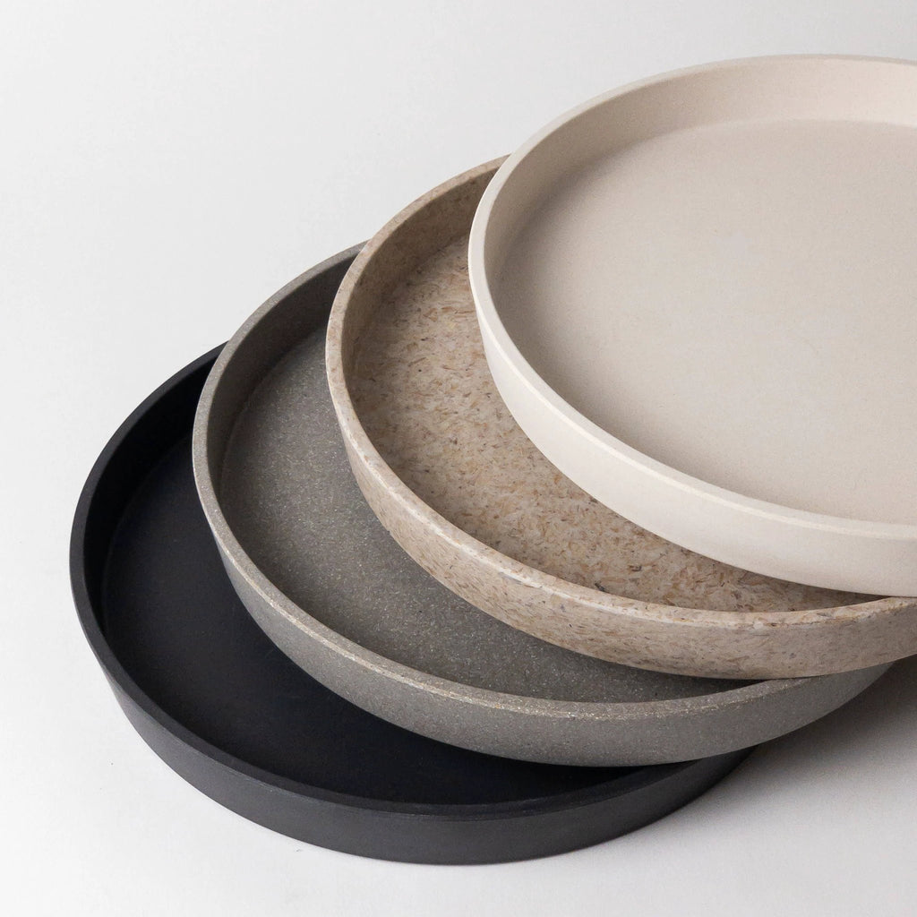 Upcycled Round Tray: Rice Husk by Source by Studio Skara