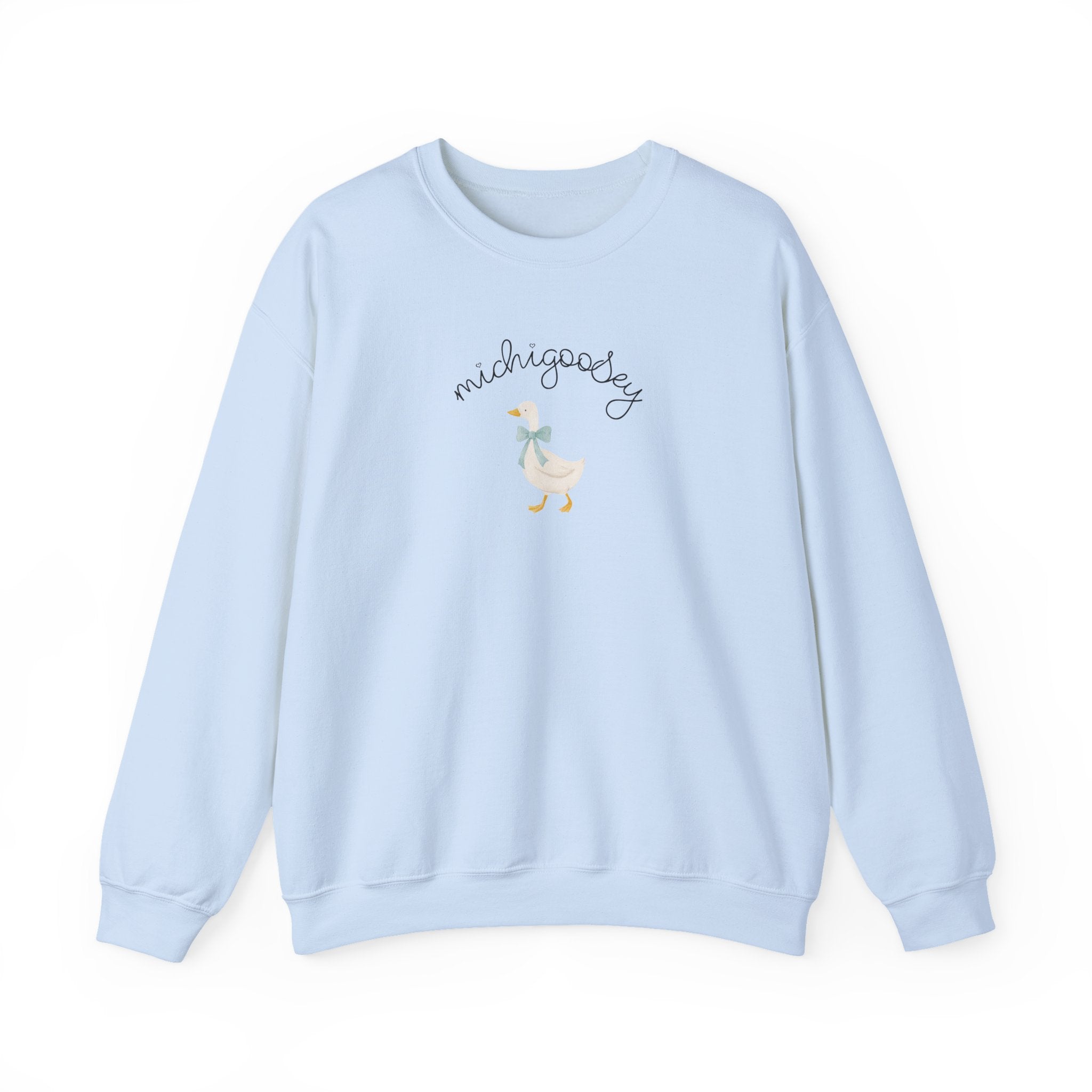 Michigoosey Goose Sweatshirt, Silly Goose Crewneck, Gander sweater, Michigan Wildlife Shirt, Novelty Animal Sweater