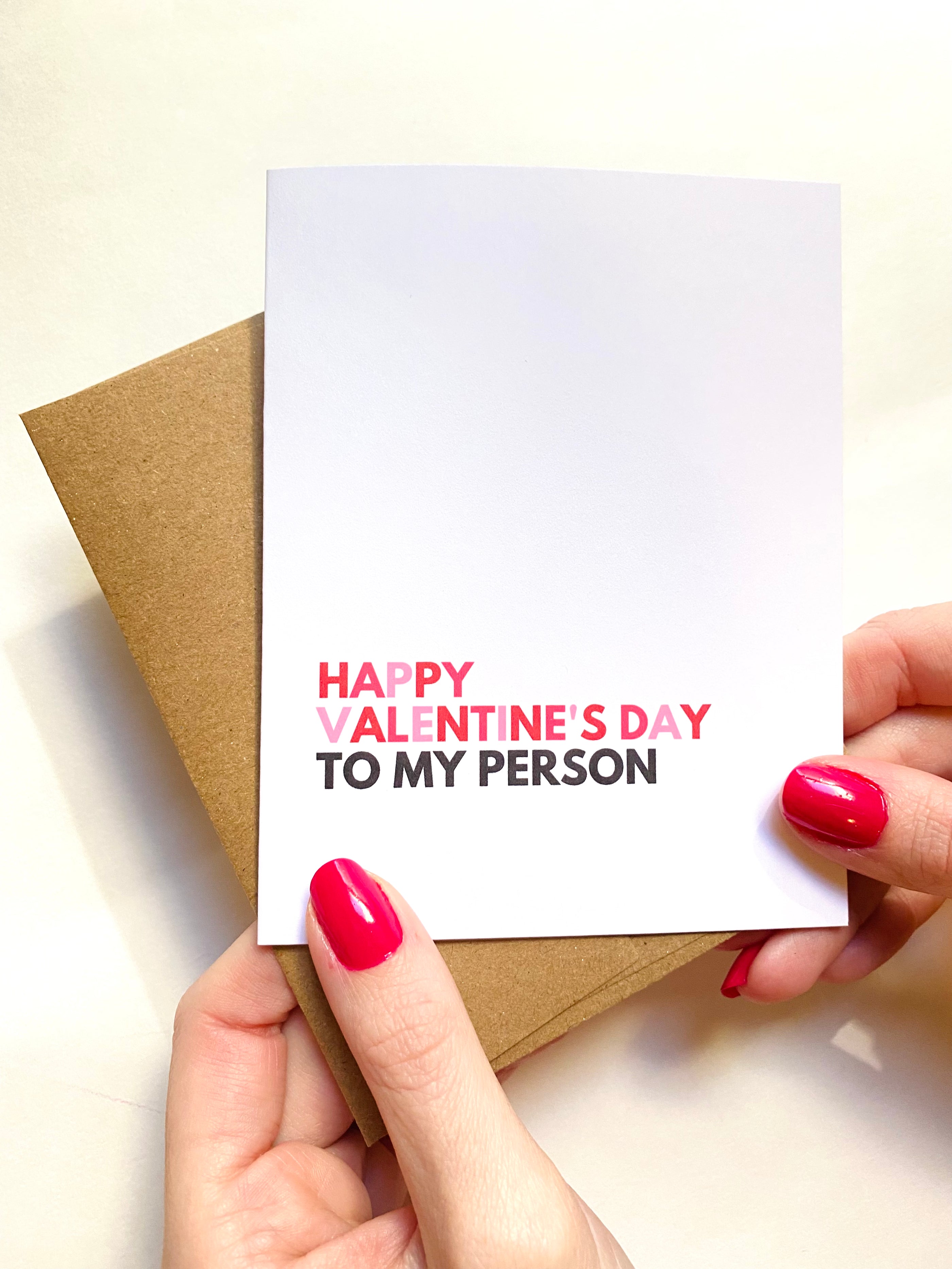 Happy Valentines Day to My Person Sweet Valentines Day Card