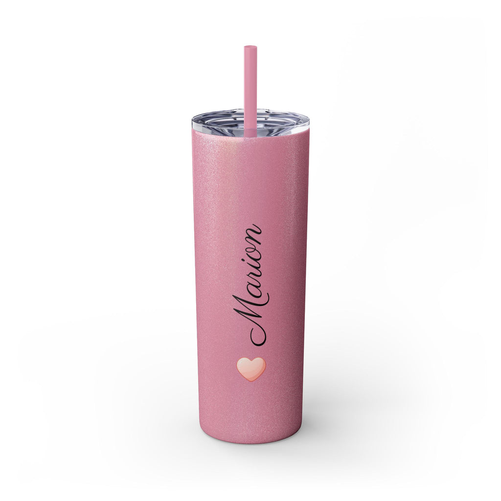 Personalized Skinny Tumbler with Straw
