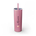 Personalized Skinny Tumbler with Straw by Printify