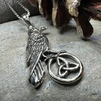 Celtic Guardian Raven Necklace