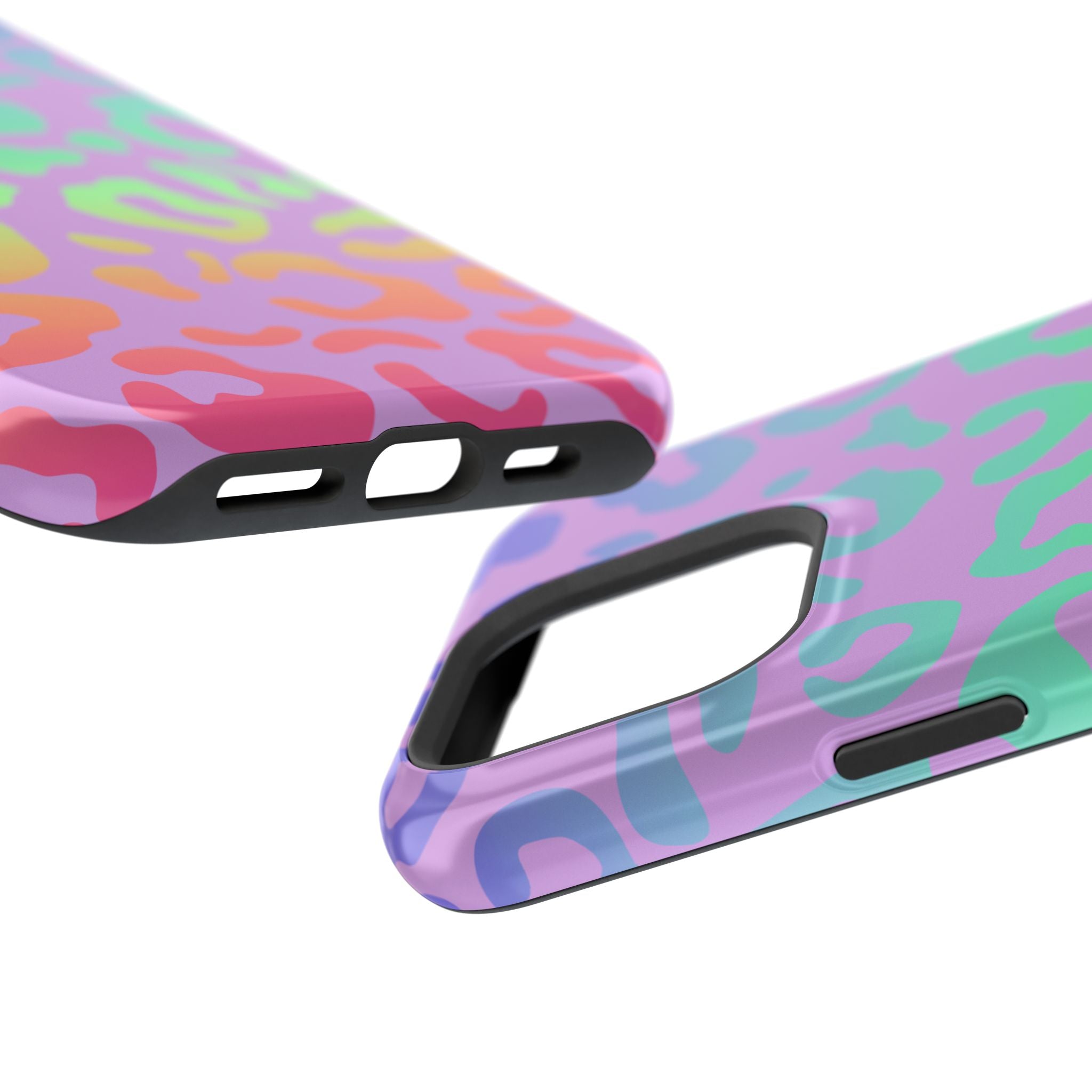 Bespattered Facade Rainbow Leopard Impact-Resistant Case