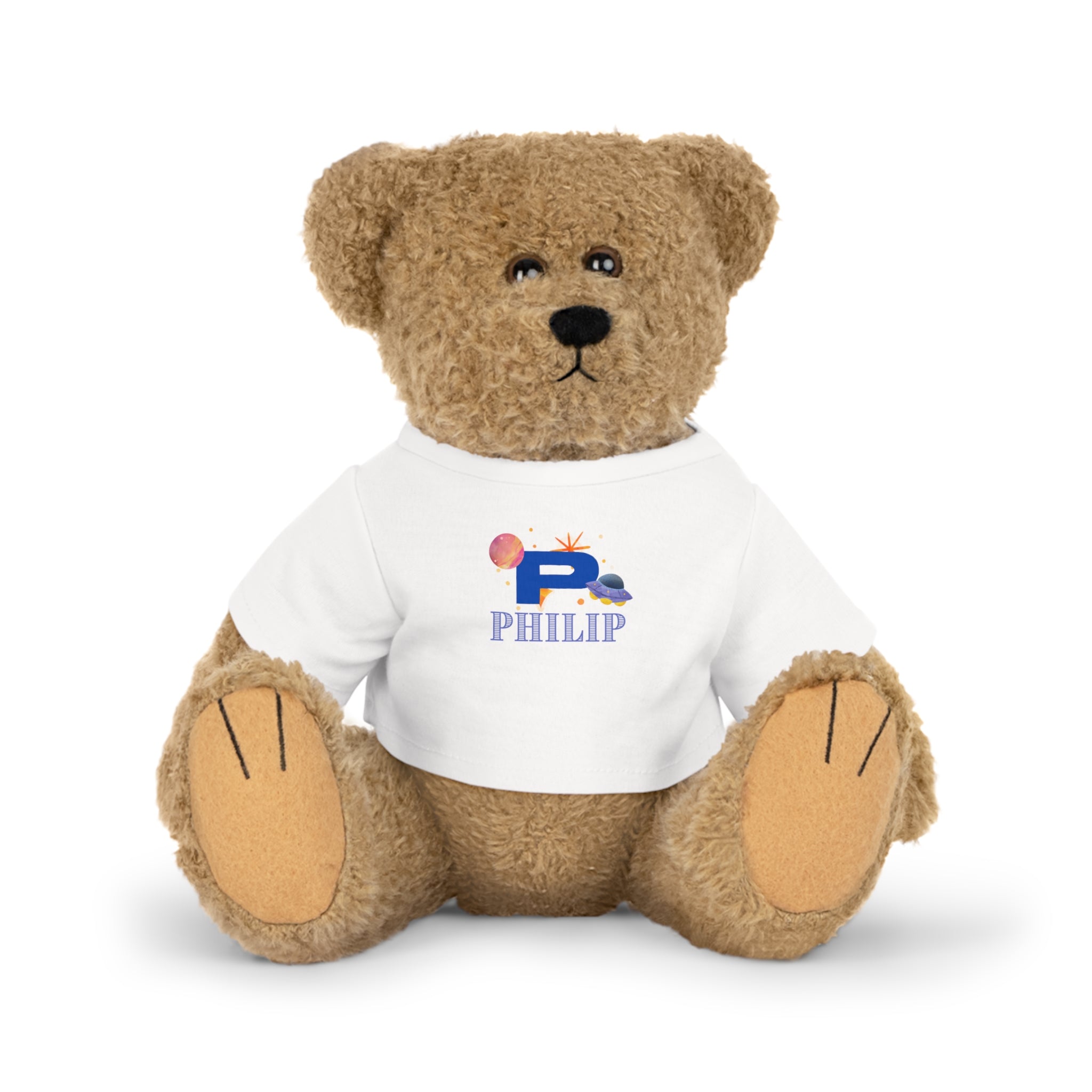 Personalized stuffed animal - Space themed with initial
