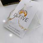 Herkimer Diamond Heart Threader Earrings by Derive Jewelry