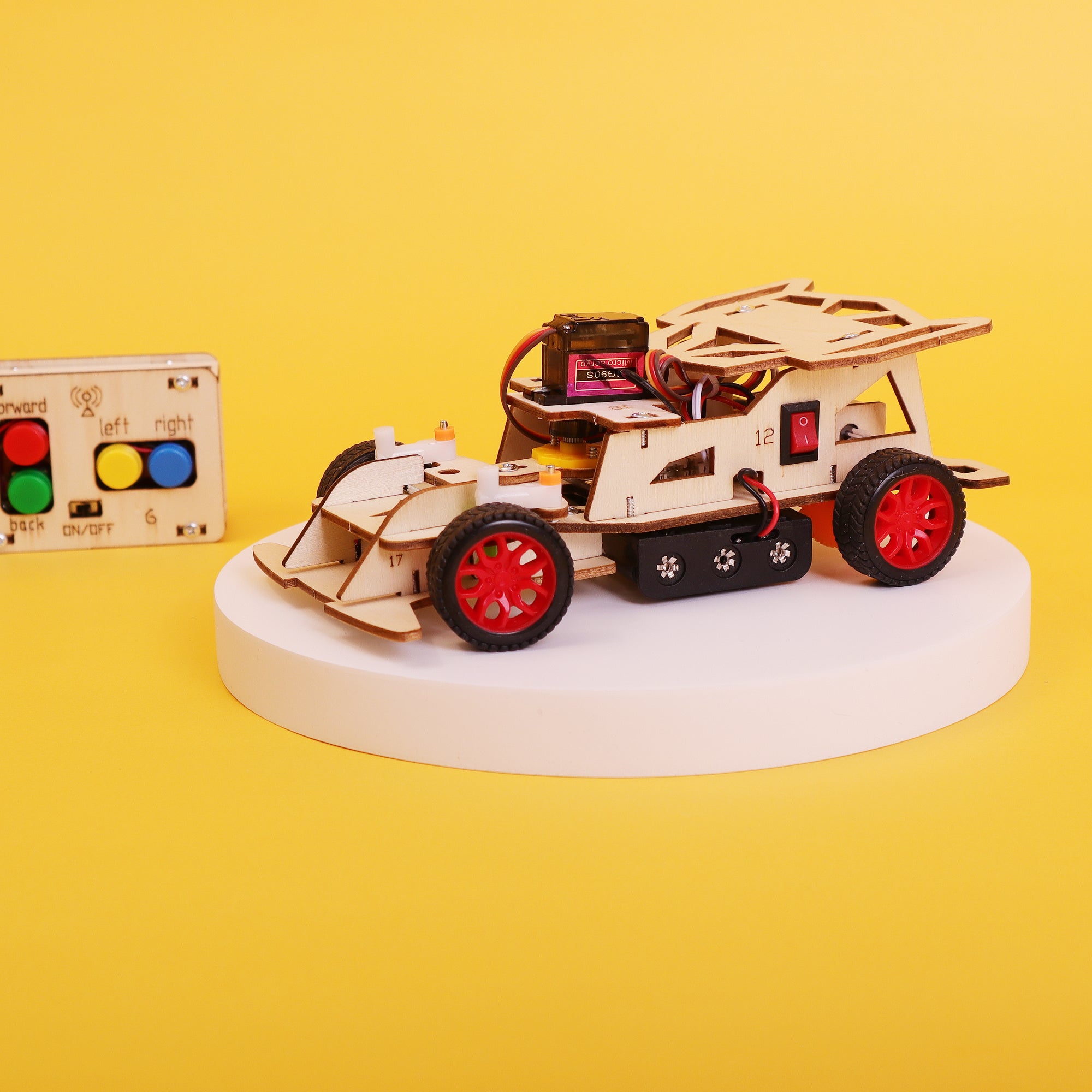 Steering Remote-Controlled Car DIY Kit, Educational STEM Toy by Kitsville