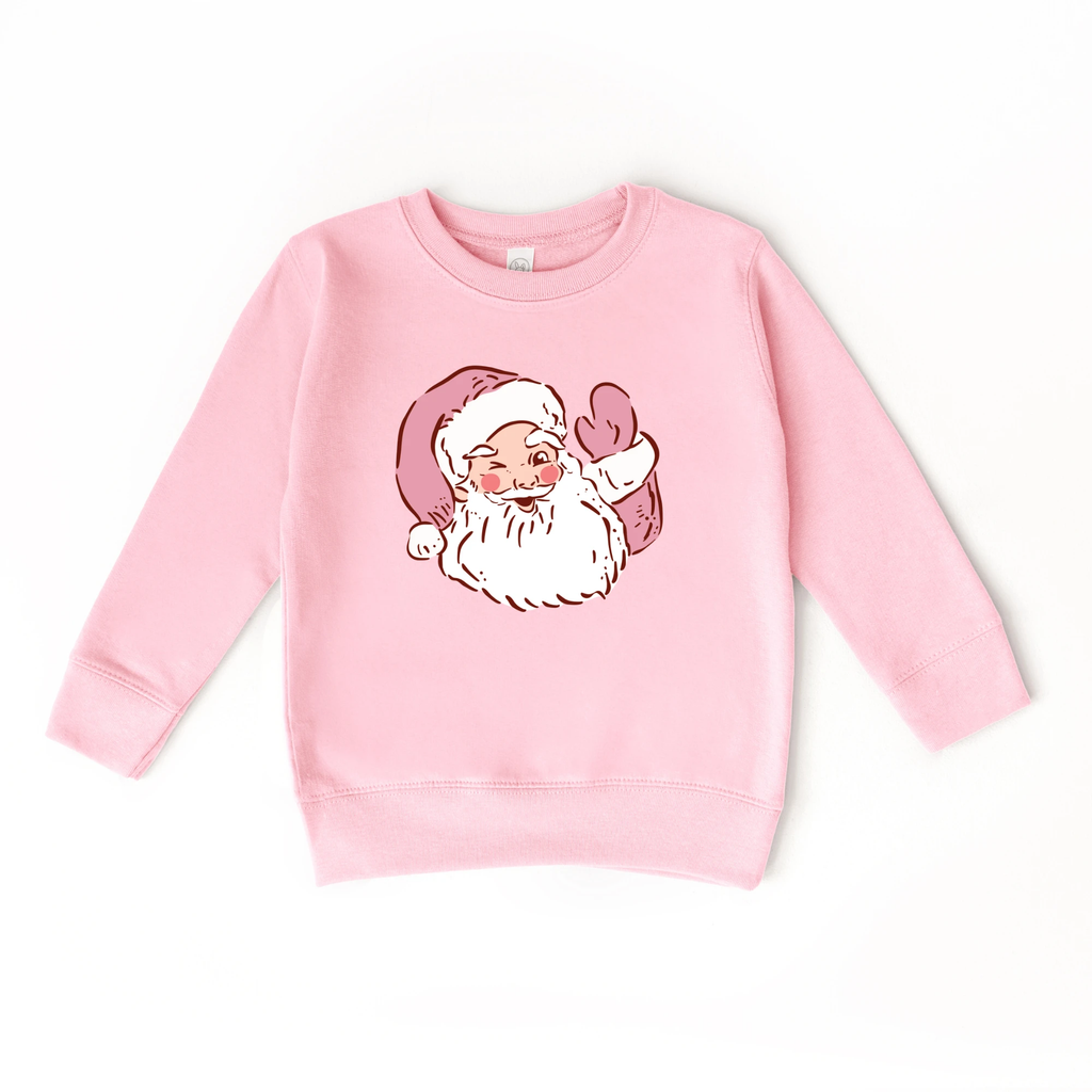 Santa Claus Wink toddler and youth Sweatshirt, Christmas collection by Benny and Ray Apparel