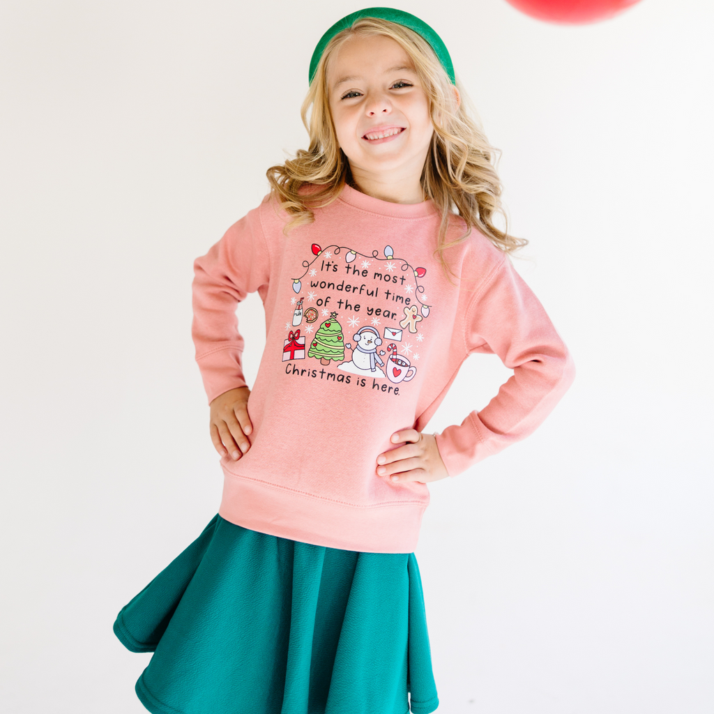 Most Wonderful time of the Year toddler or youth Sweatshirt, Christmas collection by Benny and Ray Apparel