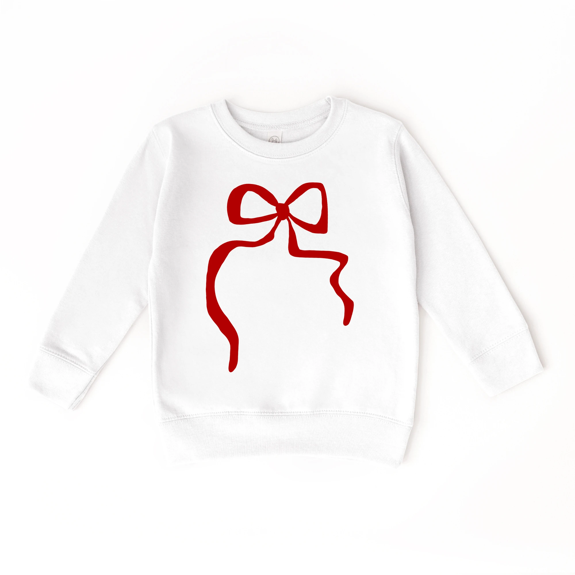 Red Coquette Bow toddler or youth Sweater, Valentine's Day collection by Benny and Ray Apparel