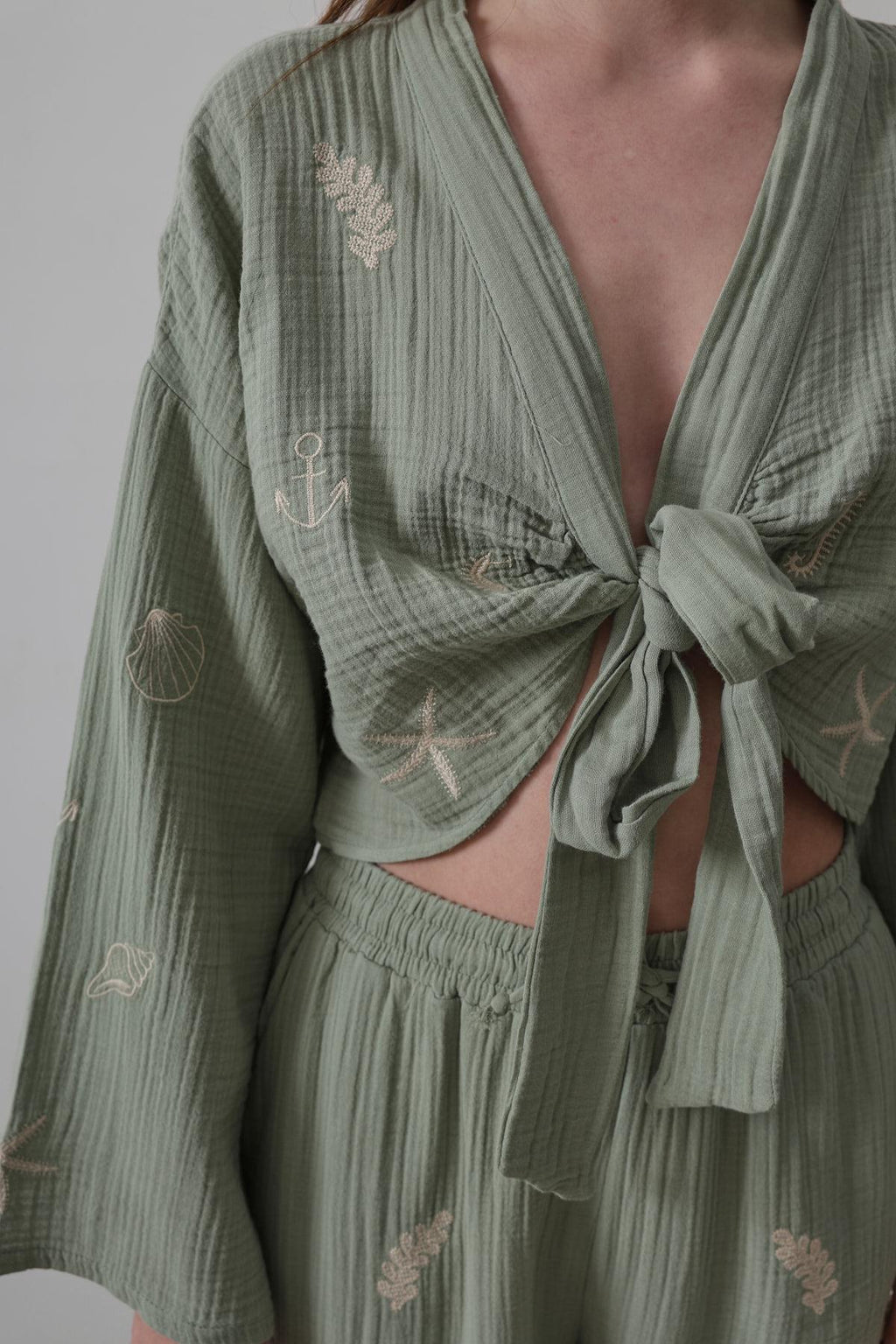Boho Resort Wear – Tie Suits for Women with Shabby Chic Detail