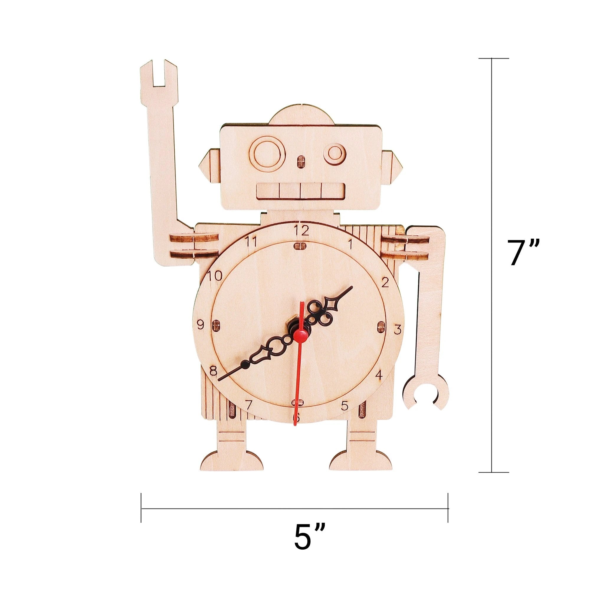 Robot Clock DIY Kit, Educational STEM Toy by Kitsville