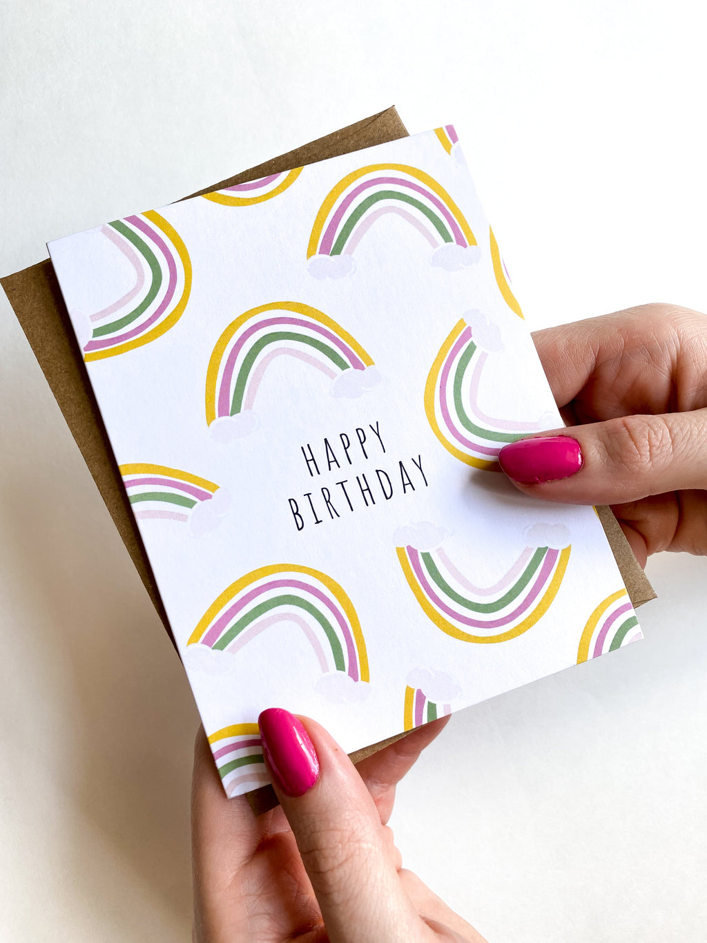 Rainbow Birthday Card, First Birthday Birthday, Friend, Rainbow, Baby Bi