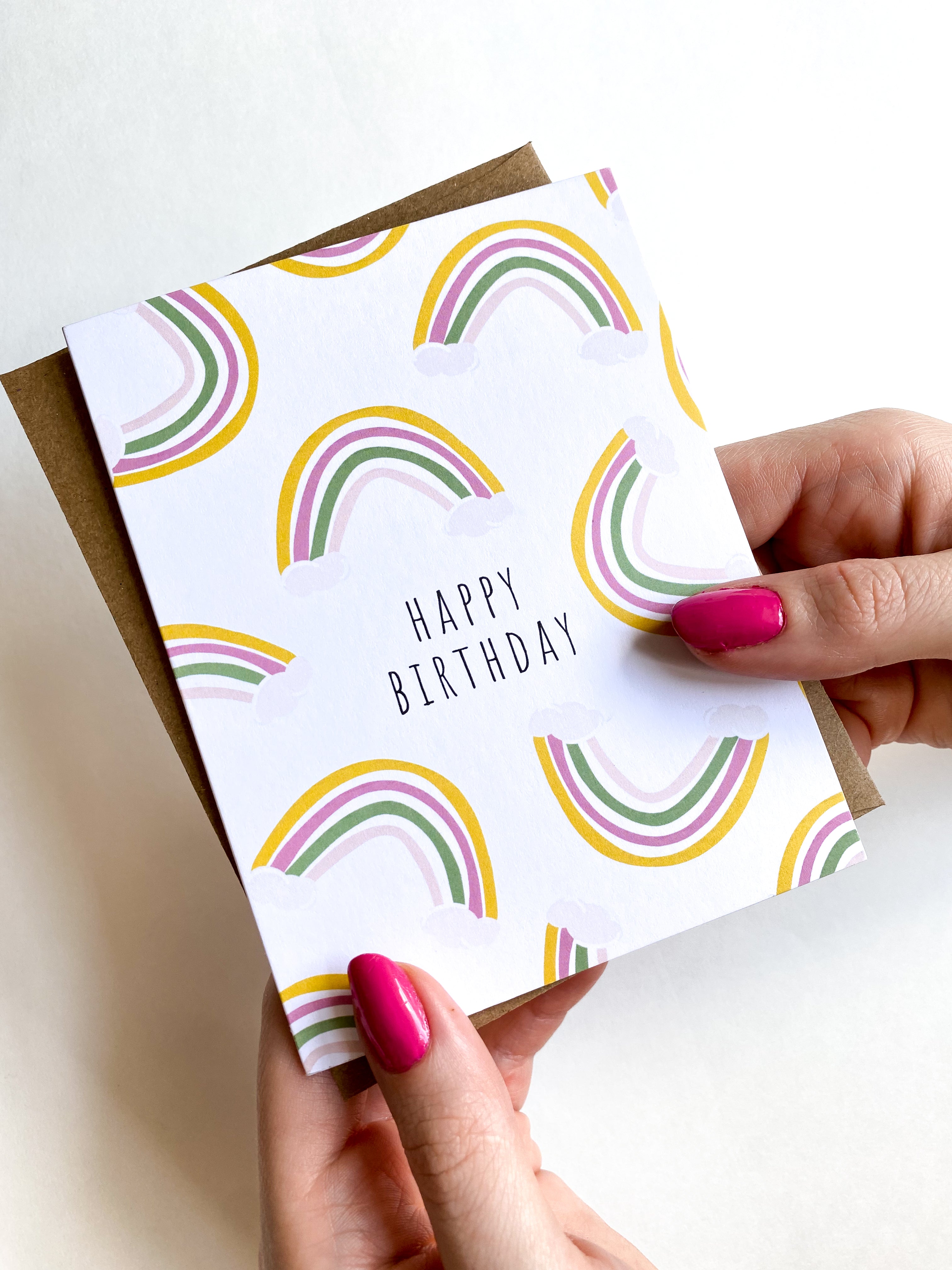 Rainbow Birthday Card, First Birthday Birthday, Friend, Rainbow, Baby Bi