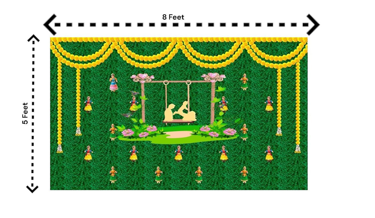 5x8 Feet Fabric Reusable Backdrop Banner for Baby shower (1128) La Vie Bien 5x8 Feet Fabric Reusable Backdrop Banner for Baby shower (1128)