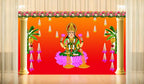 5x8 Feet Fabric Reusable Backdrop Banner for Diwali/Laxmi Pooja Festive Decor La Vie Bien 5x8 Feet Fabric Reusable Backdrop Banner for Diwali/Laxmi Pooja