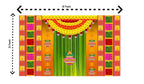 5x8 Feet Fabric Reusable Backdrop Banner for Wedding, Housewarming, any Auspicious Occasions or pooja (1225) Festive Decor La Vie Bien 5x8 Feet Fabric Reusable Backdrop Banner for Wedding, Housewarming, any Auspicious Occasions or pooja (1225)