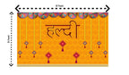5x8 Feet Fabric Reusable Haldi Ceremony Backdrop Banner (1293) Festive Decor La Vie Bien 5x8 Feet Fabric Reusable Haldi Ceremony Backdrop Banner (1293)