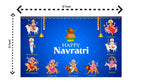 5x8 Feet Fabric Reusable Happy Navratri Backdrop Banner for Navratri or Durga Puja Festival Festive Decor La Vie Bien 5x8 Feet Fabric Reusable Happy Navratri Backdrop Banner for Navratri or Durga Puja Festival