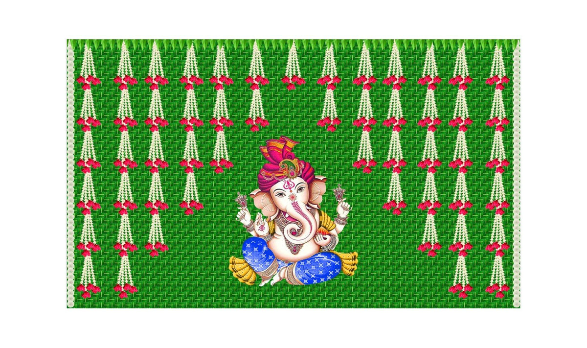 5x8 Feet Fabric Reusable Lord Ganesha Backdrop Banner for Wedding, Housewarming, Any ausipious occaions or pooja (1022) Festive Decor La Vie Bien 5x8 Feet Fabric Reusable Lord Ganesha Backdrop Banner for Wedding, Housewarming, Any ausipious occaions or pooja (1022)