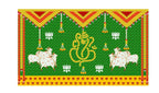 5x8 Feet Fabric Reusable Lord Ganesha Backdrop Banner for Wedding, Housewarming, Any ausipious occaions or pooja (1048) Festive Decor La Vie Bien 5x8 Feet Fabric Reusable Lord Ganesha Backdrop Banner for Wedding, Housewarming, Any ausipious occaions or pooja (1048)