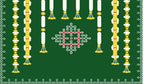 5x8 Feet Fabric Reusable Muggu or Kolam Backdrop Banner for Wedding, Seemantham Ceremony, Housewarming, any Auspicious occasions or pooja (1019) Festive Decor La Vie Bien 5x8 Feet Fabric Reusable Muggu or Kolam Backdrop Banner for Wedding, Seemantham Ceremony, Housewarming, any Auspicious occasions or pooja (1019)