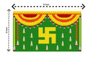 5x8 Feet Fabric Reusable Swastik Symbol Backdrop Banner Decorations for Wedding, Housewarming, any Auspicious Occasions or pooja Festive Decor La Vie Bien 5x8 Feet Fabric Reusable Swastik Symbol Backdrop Banner Decorations for Wedding, Housewarming, any Auspicious Occasions or pooja