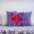 Applique Vintage Flower Handmade Cushion - Thailand