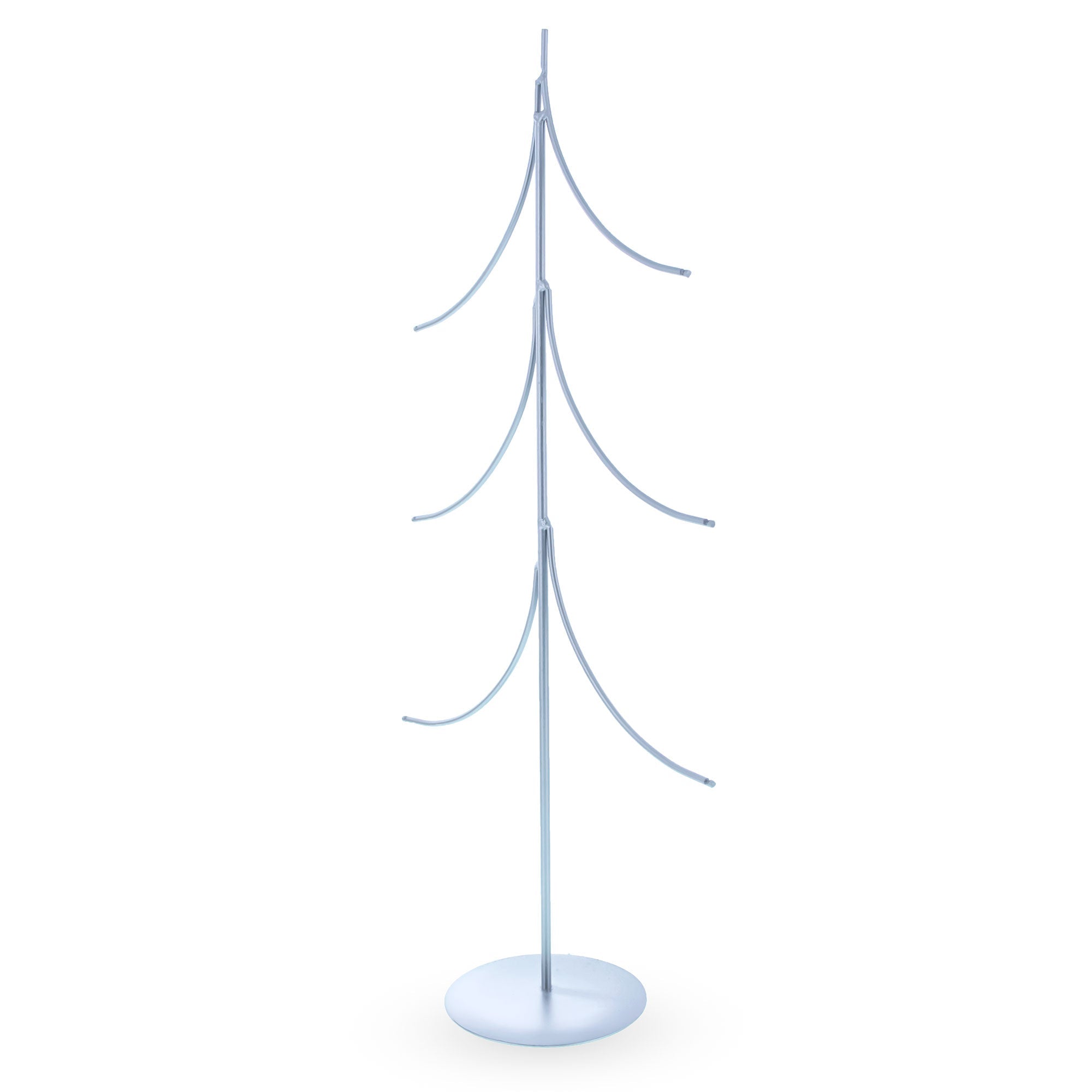 6-Arm Tiered Tree Silver Metal Ornament Display Stand 14 Inches Ornament Stands La Vie Bien 6-Arm Tiered Tree Silver Metal Ornament Display Stand 14 Inches