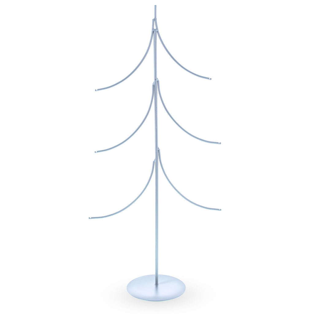 6-Arm Tiered Tree Silver Metal Ornament Display Stand 14 Inches Ornament Stands La Vie Bien 6-Arm Tiered Tree Silver Metal Ornament Display Stand 14 Inches