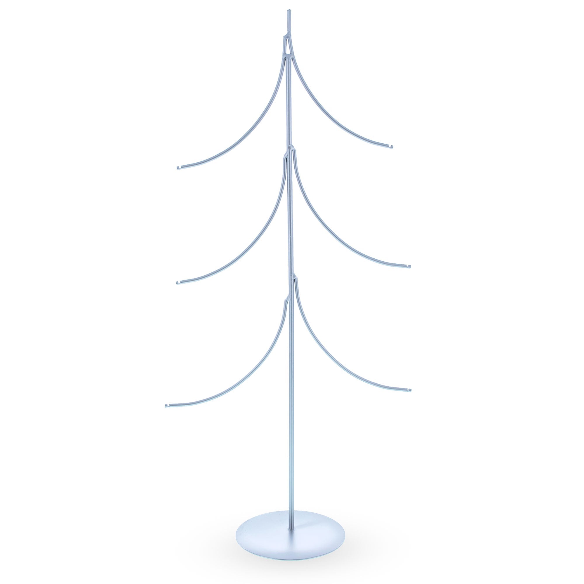 6-Arm Tiered Tree Silver Metal Ornament Display Stand 14 Inches Ornament Stands La Vie Bien 6-Arm Tiered Tree Silver Metal Ornament Display Stand 14 Inches
