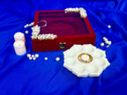 6 Inch Marble Urli with Adorned Velvet Box La Vie Bien 6 Inch Marble Urli with Adorned Velvet Box