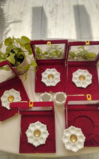 6 Inch Marble Urli with Adorned Velvet Box La Vie Bien 6 Inch Marble Urli with Adorned Velvet Box