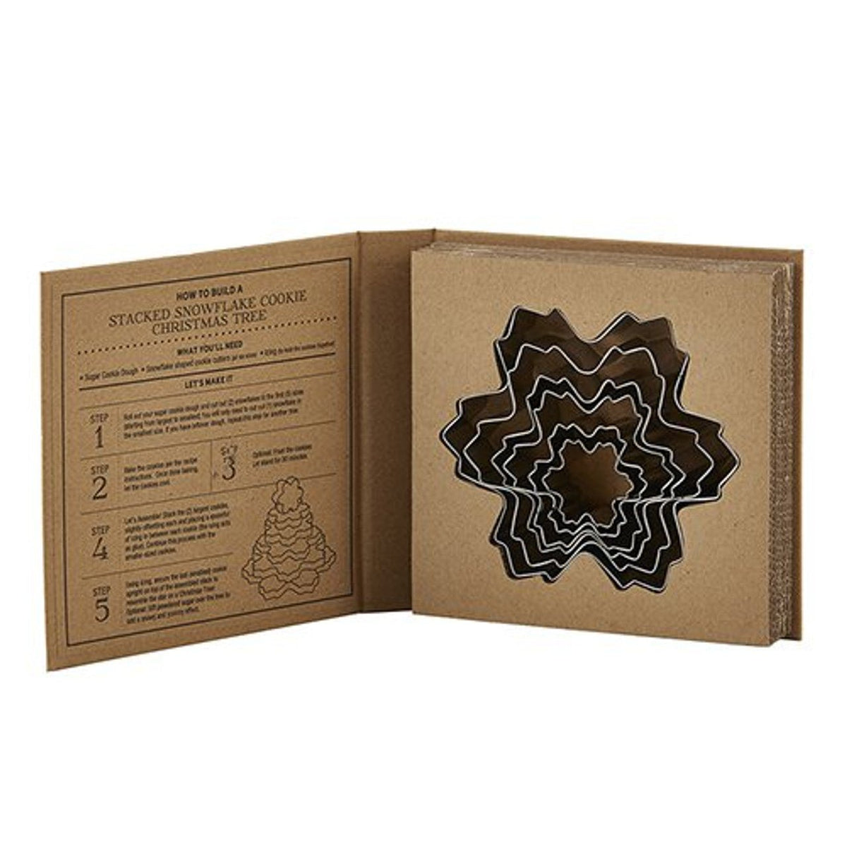 6-Piece Snowflake Cookie Cutter Set Book Box | Holiday Gift Set for Baker ALL THE THINGS La Vie Bien 6-Piece Snowflake Cookie Cutter Set Book Box | Holiday Gift Set for Baker