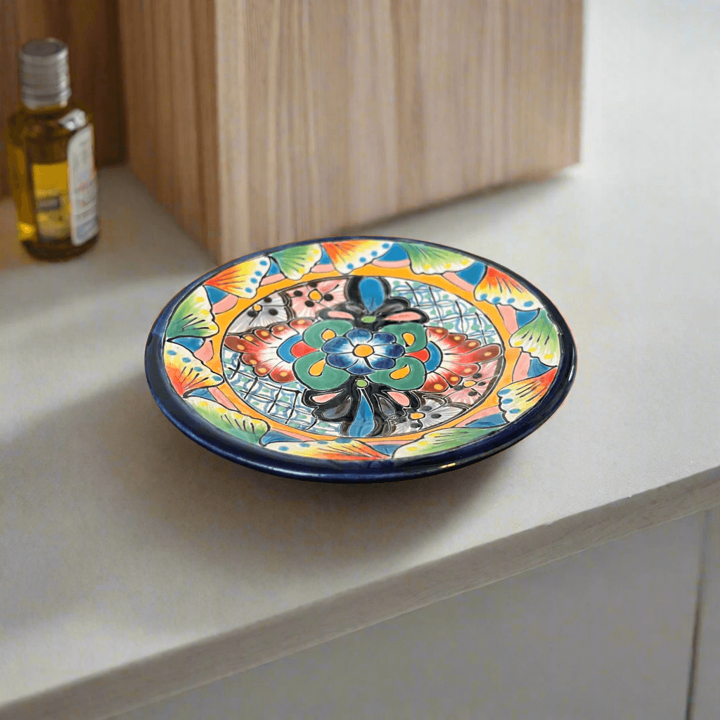 6" Talavera Ceramic Dinner Plate | Authentic Mexican Dinnerware Talavera Plate La Vie Bien 6" Talavera Ceramic Dinner Plate | Authentic Mexican Dinnerware