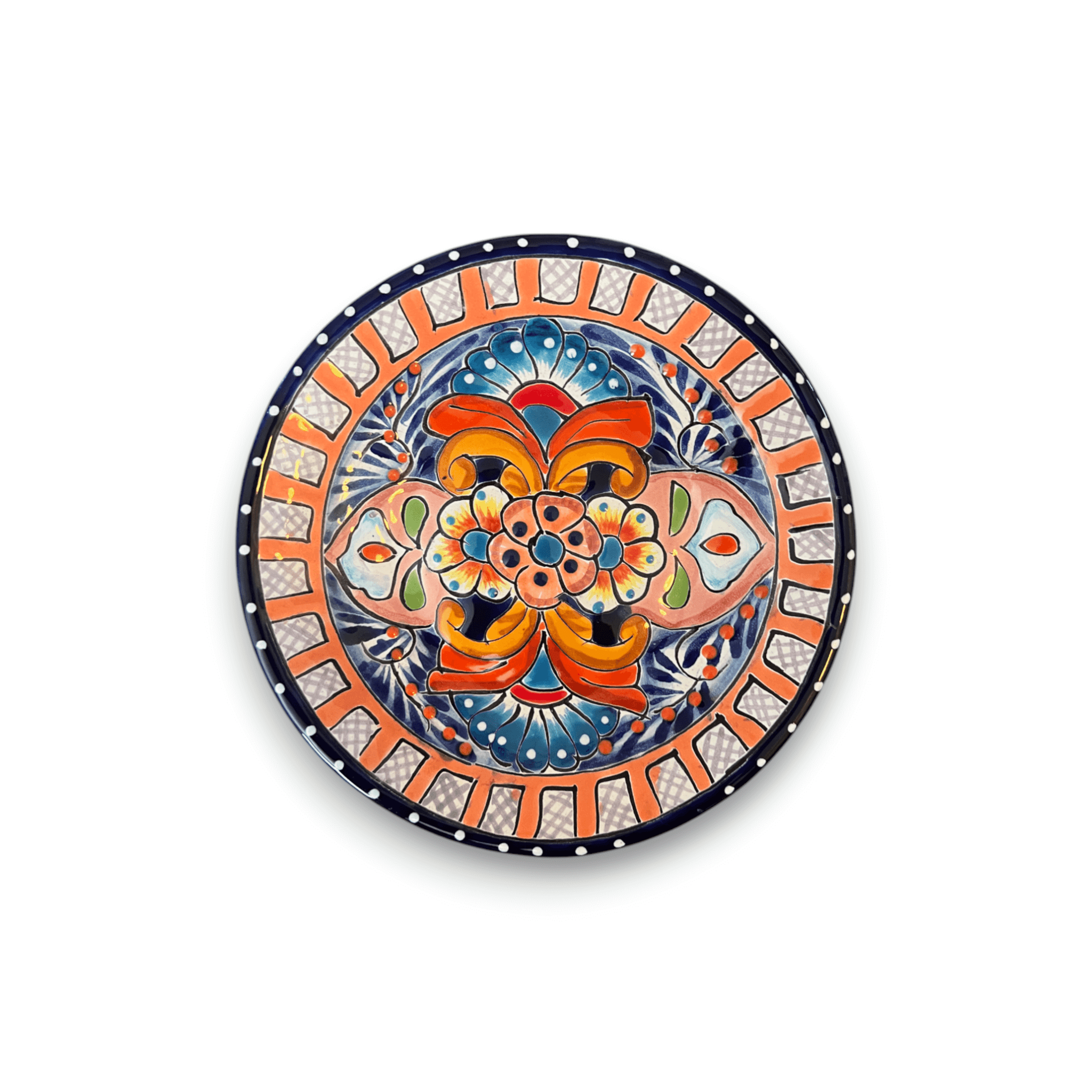 6" Talavera Ceramic Dinner Plate | Authentic Mexican Dinnerware Talavera Plate La Vie Bien 6" Talavera Ceramic Dinner Plate | Authentic Mexican Dinnerware