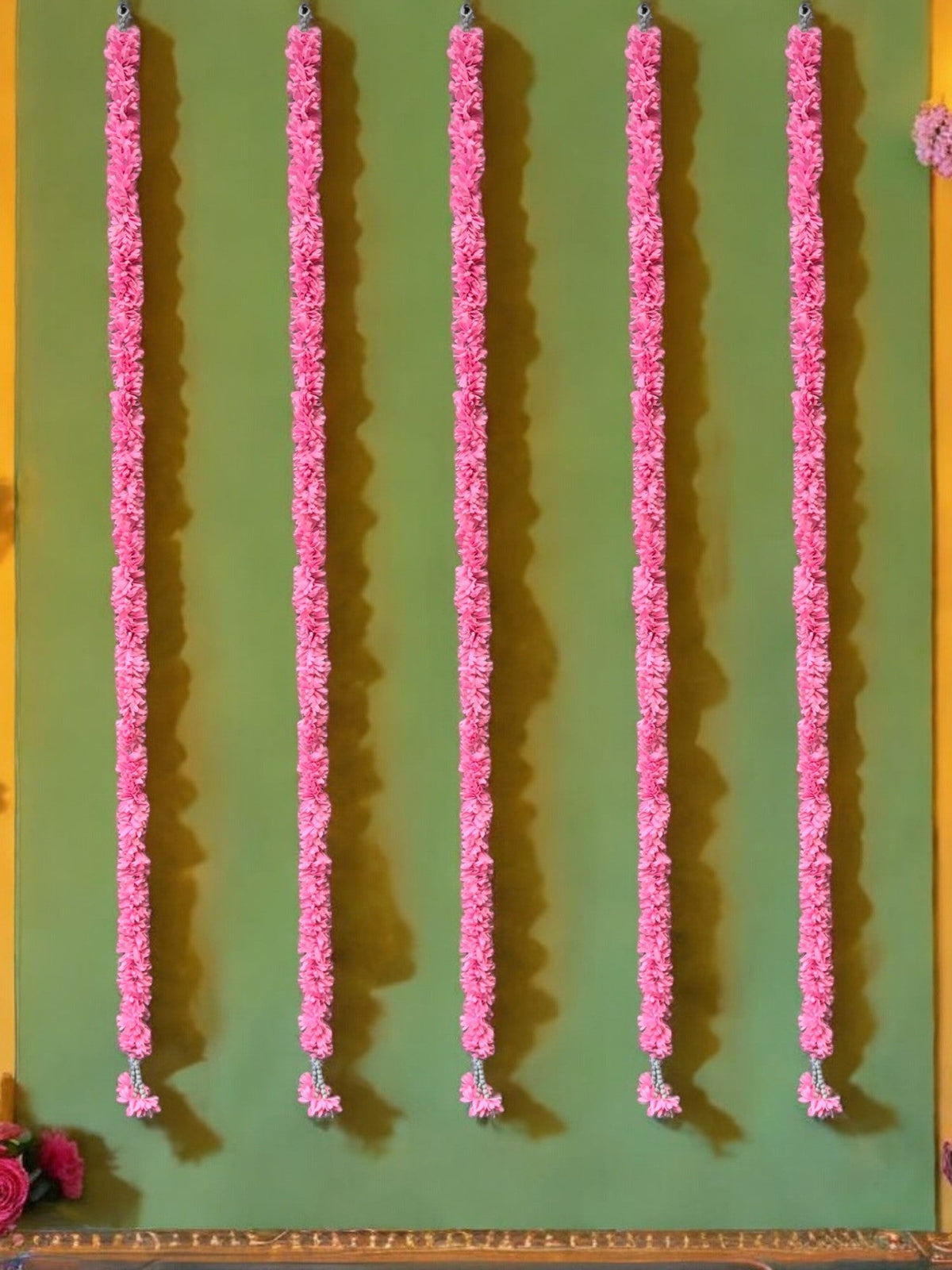 60" Long Artificial Flower Lari, Set of 5 Festive Decor La Vie Bien 60" Long Artificial Flower Lari, Set of 5