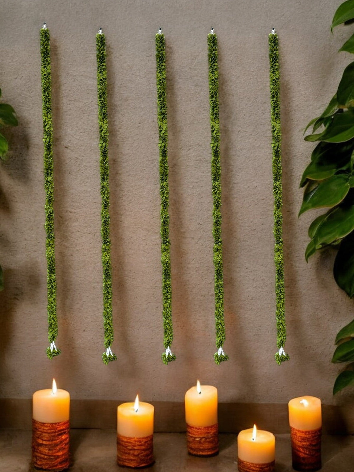 60" Long Artificial Flower Lari, Set of 5 Festive Decor La Vie Bien 60" Long Artificial Flower Lari, Set of 5